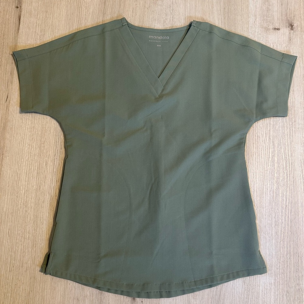 Olive Green Women's Scrub Top